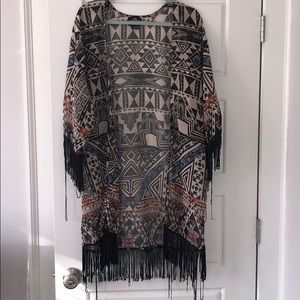 Aztec tassel kimono - medium
